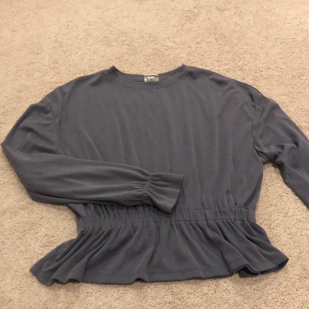 Women’s grey/blue dress top XS